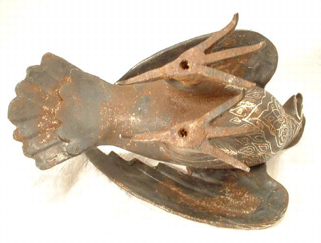 PERSIAN ISLAMIC DAMASCENED STEEL FALCON