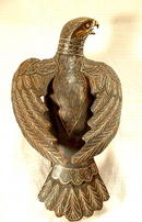 PERSIAN ISLAMIC DAMASCENED STEEL FALCON
