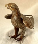 PERSIAN ISLAMIC DAMASCENED STEEL FALCON