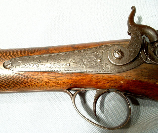 Antique Percussion Gun Rifle Wilson, 19th Century