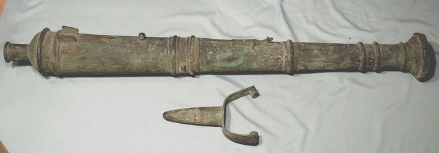 ANTIQUE BRONZE CANNON LANTAKA, 18th cen
