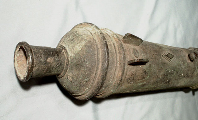 ANTIQUE BRONZE CANNON LANTAKA, 18th cen