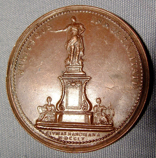 Antique 18th century Bronze Medal Polish King Poland