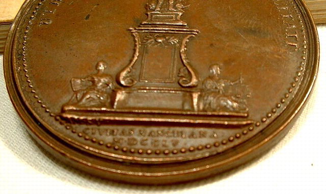 Antique 18th century Bronze Medal Polish King Poland