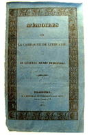 POLISH GENERAL DEMBINSKI HAND WRITTEN DEDICATION ON THE COVER of his book 1832