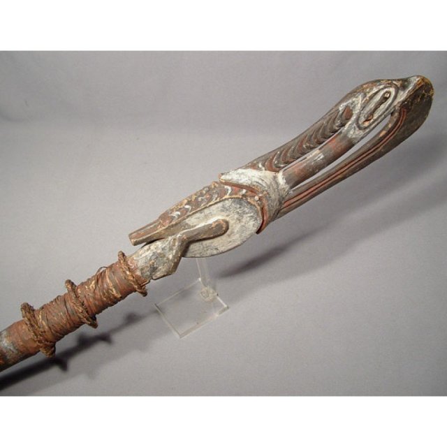 Antique Tribal Sculpture Papua New Guinea Middle Sepik Oceanic Lime Container
