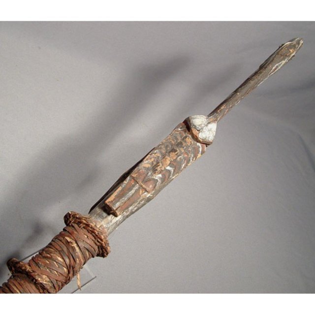Antique Tribal Sculpture Papua New Guinea Middle Sepik Oceanic Lime Container