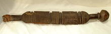 OLD AFRICAN WOODEN SWORD, SCEPTER, CLUB