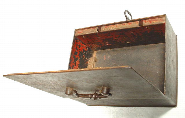 ANTIQUE GERMAN IRON BOX, 18th century