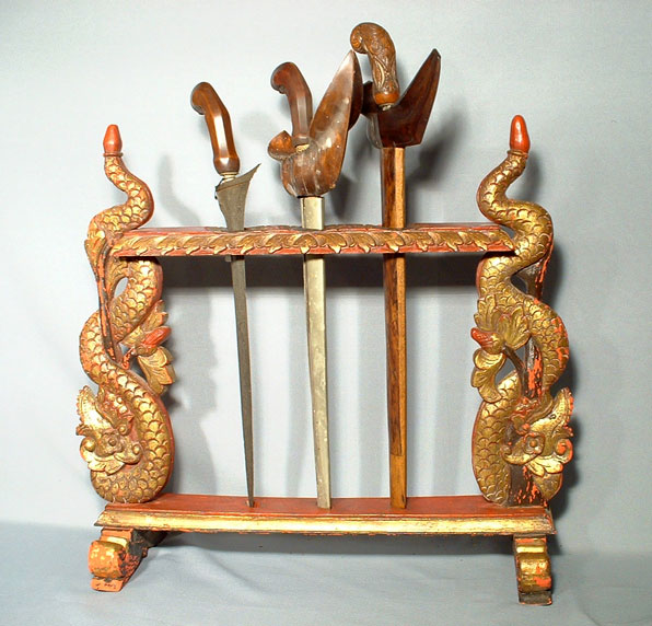 ANTIQUE INDONESIAN BALINESE KERIS KRIS STAND
