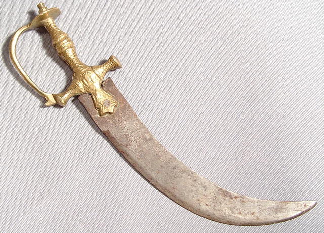 ANTIQUE INDO PERSIAN SIKH CEREMONIAL DAGGER KIRPAN