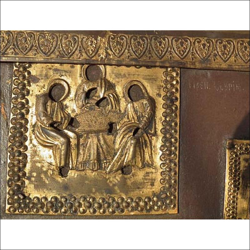 Antique 18th century Russian Icon St. Sergius of Radonezh