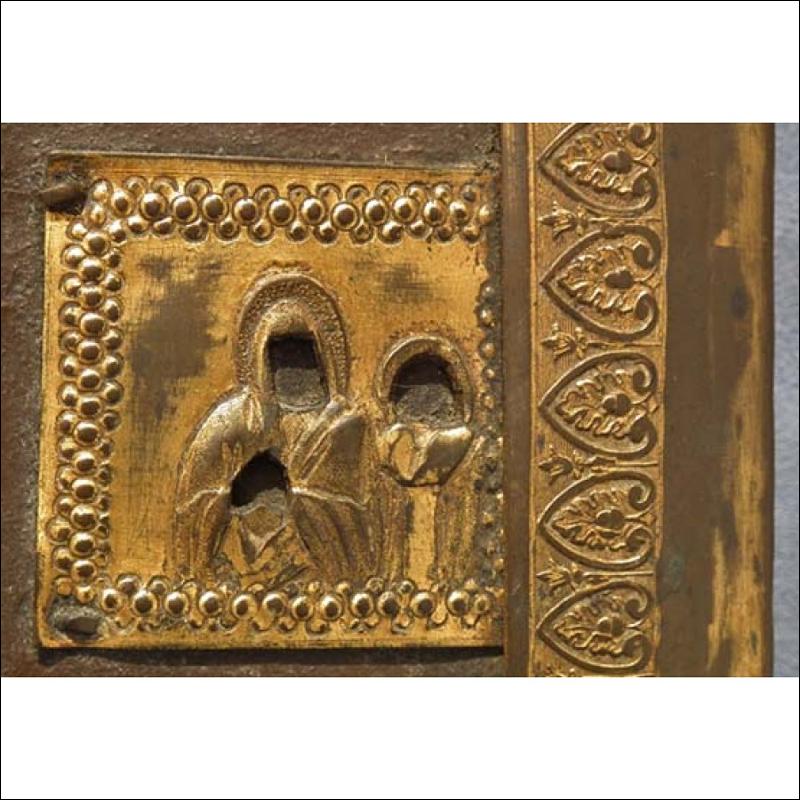 Antique 18th century Russian Icon St. Sergius of Radonezh