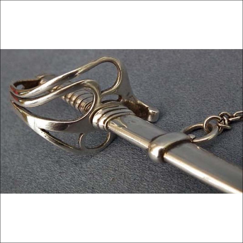 Antique British Sterling Silver Miniature Sword Paper Knife Saber