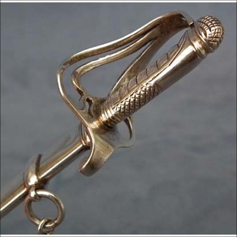 Antique British Sterling Silver Miniature Sword Paper Knife Saber