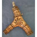 Antique 17th -18th Century Hungarian Gun Powder Flask Horn Transylvanian
