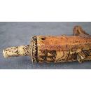 Antique 17th -18th Century Hungarian Gun Powder Flask Horn Transylvanian
