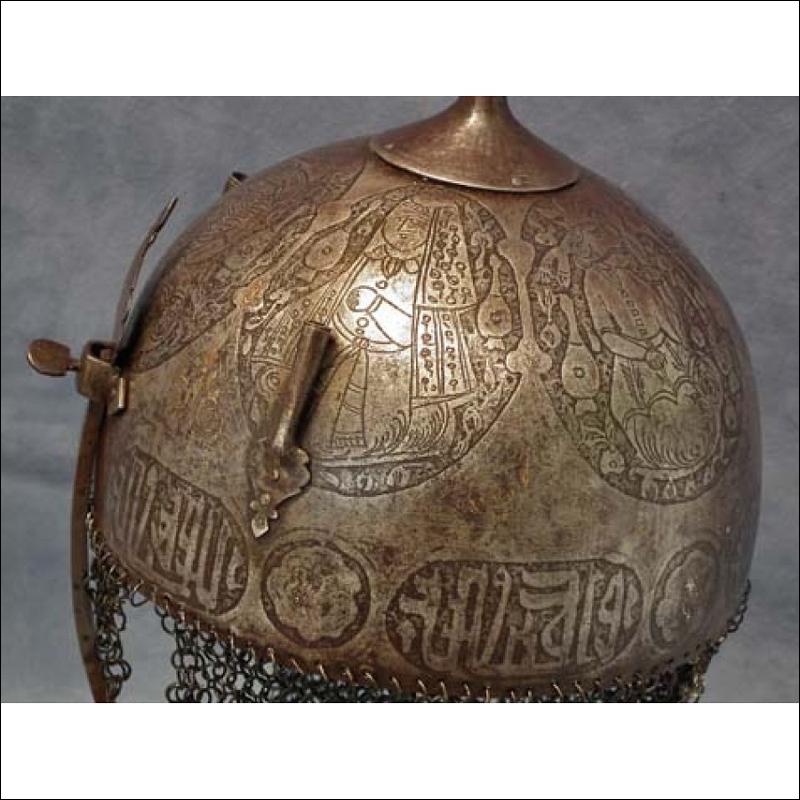SOLD Antique Islamic Helmet Indo Persian Kulah Khud
