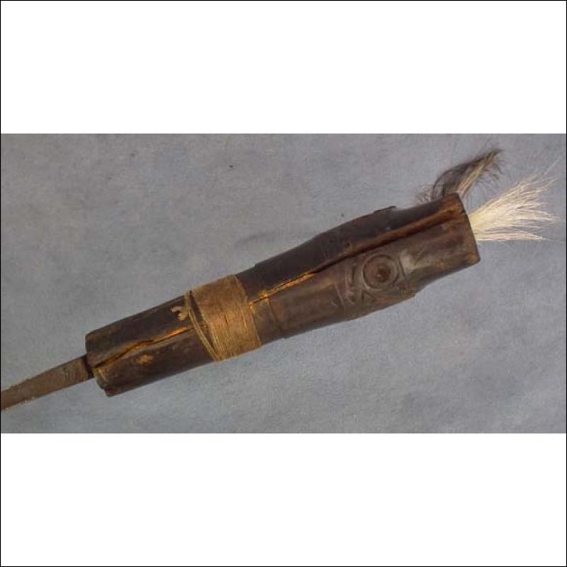 Antique Sword Head Hunters Dayak Mandau Parang Ihlang Borneo