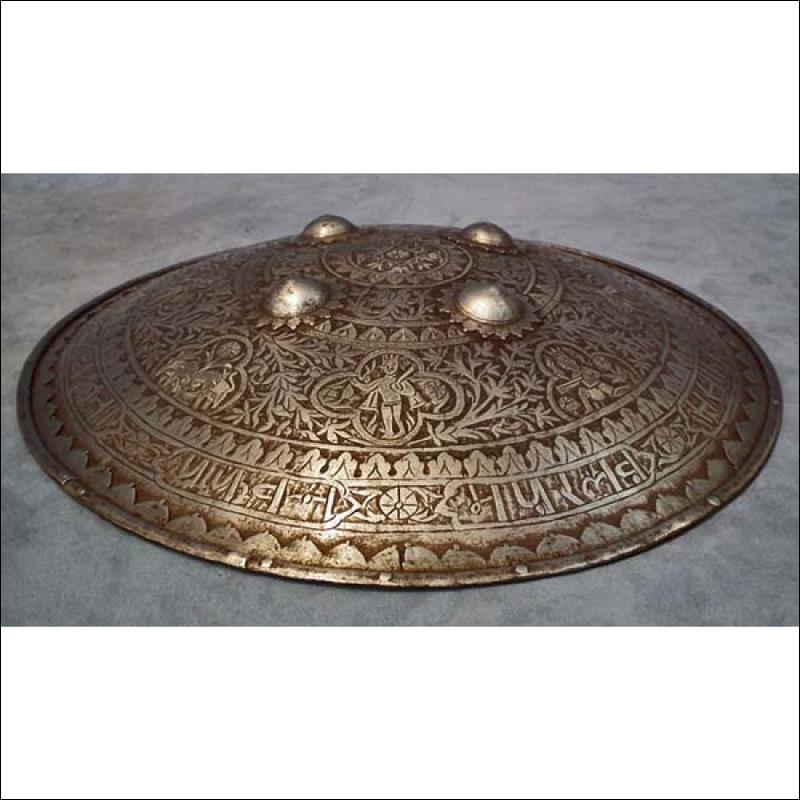SOLD Antique 18th century Indo Persian Mughal Shield Dhal Separ