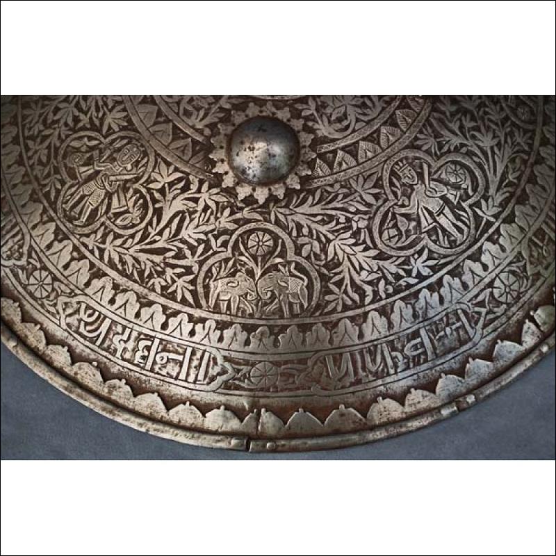 SOLD Antique 18th century Indo Persian Mughal Shield Dhal Separ