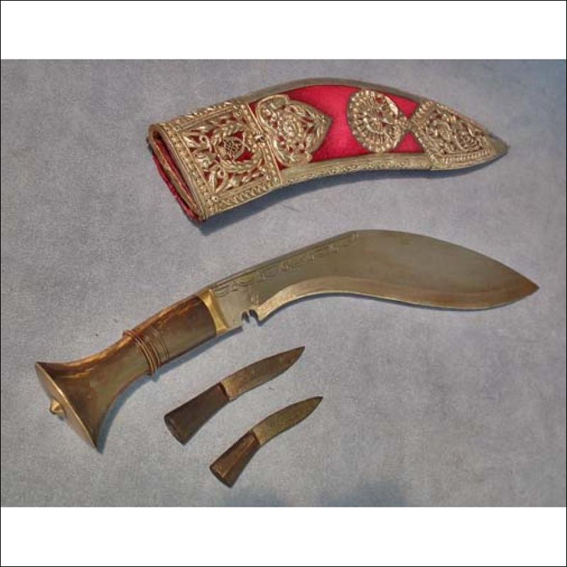 Antique Presentation Kothimora Kukri Khukuri 7th Duke of Edinburgh's own Gurkha Rifles in Silver