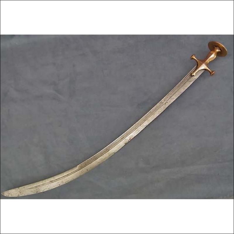 SOLD Antique Indian Islamic Mughal Sword Talwar Tulwar with 17th c European Blade