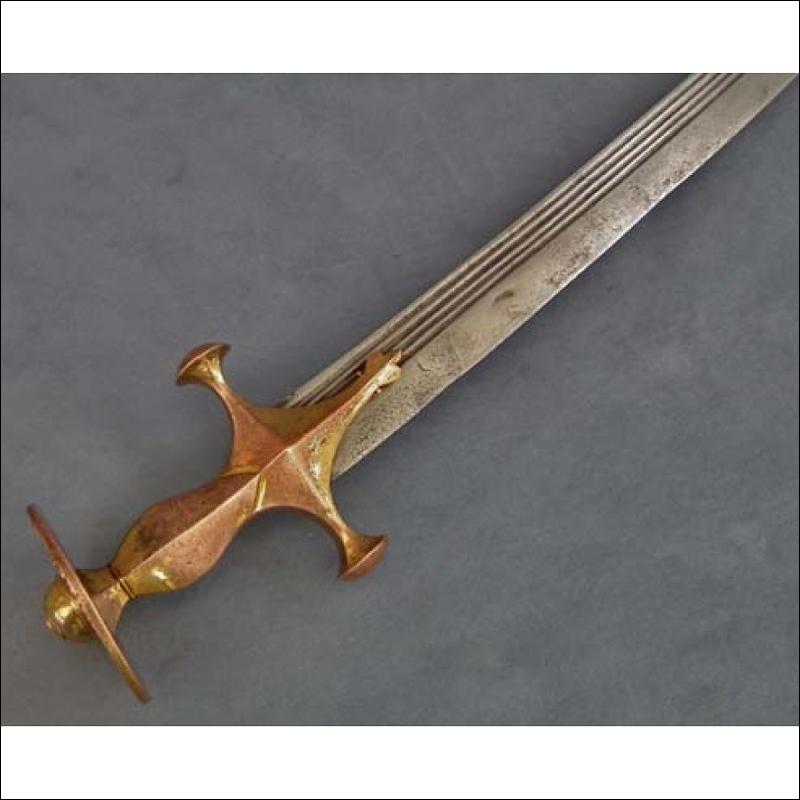 SOLD Antique Indian Islamic Mughal Sword Talwar Tulwar with 17th c European Blade