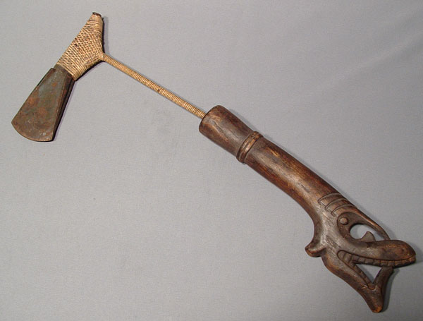 Antique Malaysian axe Biliong Borneo circa 1900