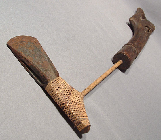 Antique Malaysian axe Biliong Borneo circa 1900