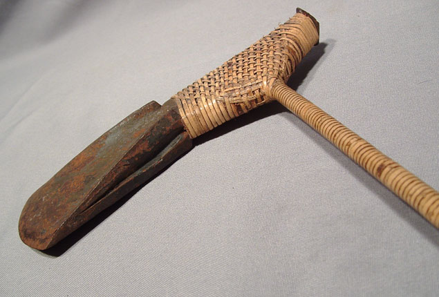 Antique Malaysian axe Biliong Borneo circa 1900