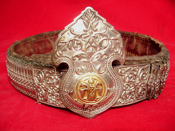 ANTIQUE TURKISH BALKAN SILVER BELT FOR YATAGAN