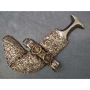 SOLD Antique Arab silver mounted Islamic Arabic Dagger Jambiya