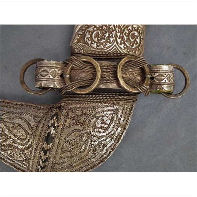 SOLD Antique Arab silver mounted Islamic Arabic Dagger Jambiya