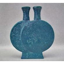 SOLD Chinese Porcelain Robin’s Egg Double Moon flask Vase