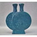 SOLD Chinese Porcelain Robin’s Egg Double Moon flask Vase