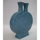 SOLD Chinese Porcelain Robin’s Egg Double Moon flask Vase