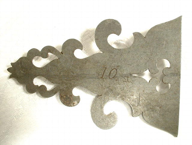 ANTIQUE PEWTER CABINET HARDWARE HINGES, 18TH