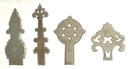 ANTIQUE PEWTER CABINET HINGES PATTERN, 18TH