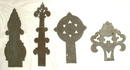 ANTIQUE PEWTER CABINET HINGES PATTERN, 18TH