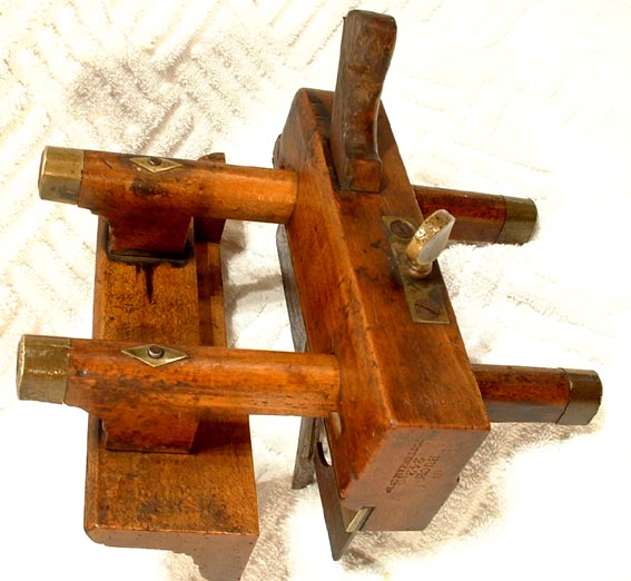 Antique Wooden Plane with Brass Fittings, 19th century