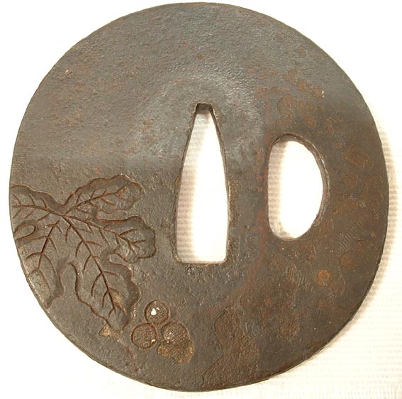 ANTIQUE SAMURAI SWORD TSUBA, EDO PERIOD