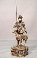 Antique Silver Figure of St. Hubert Armor Sword