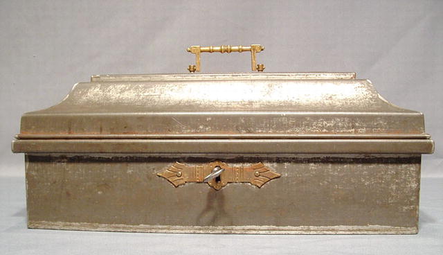 ANTIQUE, AMERICAN, CIVIL WAR TIN DOCUMENT BOX