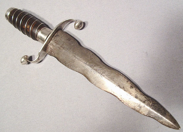 ANTIQUE AMERICAN REVOLUTIONARY WAR SILVER MOUNTED DAGGER