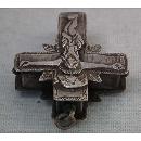 Antique Post Byzantine Silver Orthodox Pectoral Reliquary Cross 16th -17th century