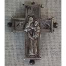 SOLD Antique Silver Iron Byzantine Pectoral Reliquary Cross 9th -13th century
