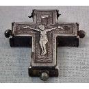 SOLD Antique Silver Iron Byzantine Pectoral Reliquary Cross 9th -13th century