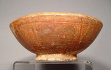 Ancient Ceramic Pre Columbian Mayan Polychrome Bowl, 250-450 AD