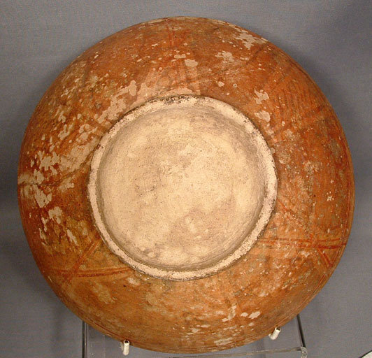 Ancient Ceramic Pre Columbian Mayan Polychrome Bowl, 250-450 AD